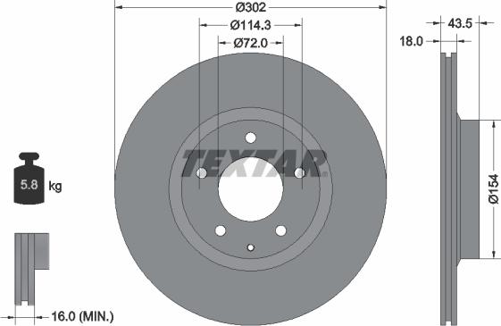 Textar 92174503 - Bremžu diski ps1.lv