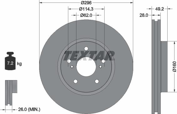 Textar 92174303 - Bremžu diski ps1.lv