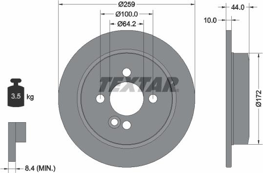 Textar 92175000 - Bremžu diski ps1.lv