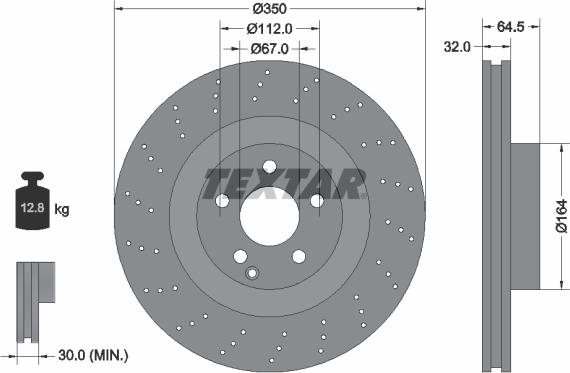 Textar 92176405 - Bremžu diski ps1.lv