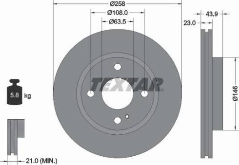 Textar 92176000 - Bremžu diski ps1.lv