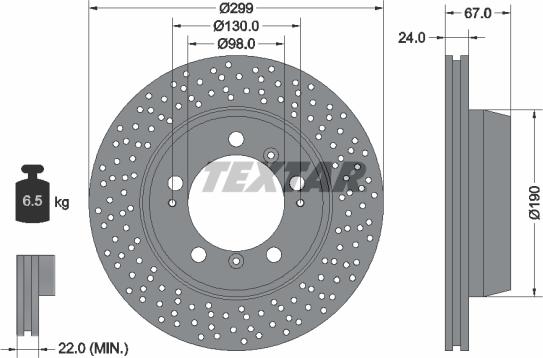 Textar 92176705 - Bremžu diski ps1.lv