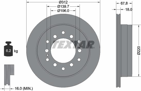 Textar 92170100 - Bremžu diski ps1.lv