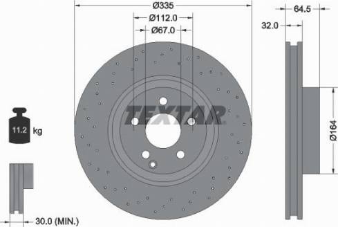 Textar 92171900 - Bremžu diski ps1.lv