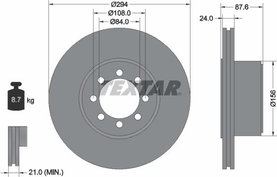 Textar 92171700 - Bremžu diski ps1.lv