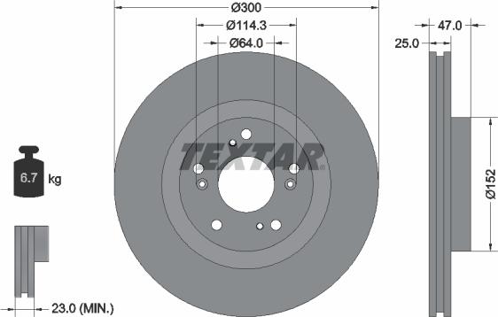 Textar 92177900 - Bremžu diski ps1.lv