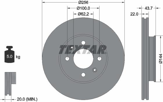 Textar 92304603 - Bremžu diski ps1.lv