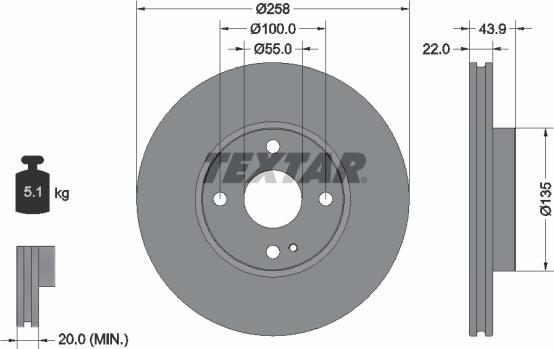 Textar 92300903 - Bremžu diski ps1.lv