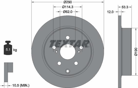 Textar 92314203 - Bremžu diski ps1.lv