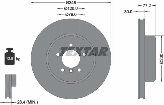 Textar 92310205 - Bremžu diski ps1.lv