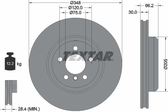 Textar 92313405 - Bremžu diski ps1.lv