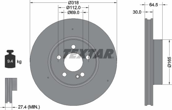 Textar 92330705 - Bremžu diski ps1.lv