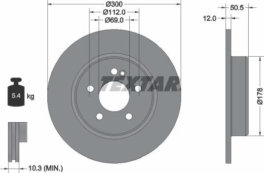 Textar 92331505 - Bremžu diski ps1.lv