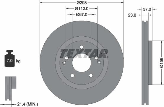 Textar 92324903 - Bremžu diski ps1.lv