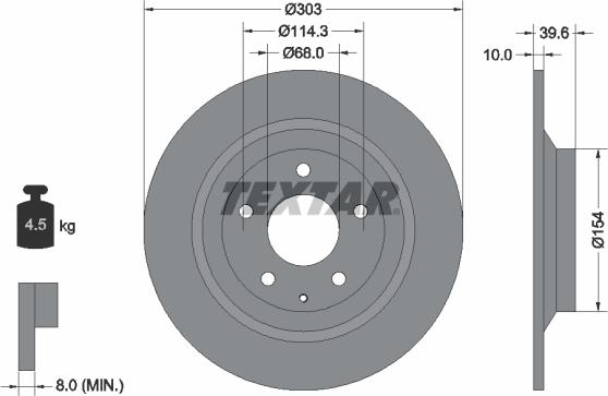 Textar 92242703 - Bremžu diski ps1.lv