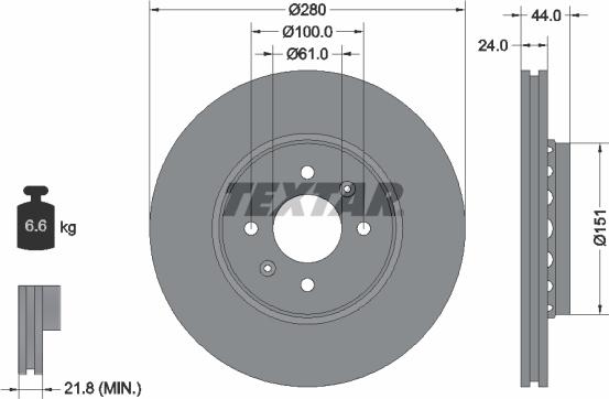 Textar 92254603 - Bremžu diski ps1.lv