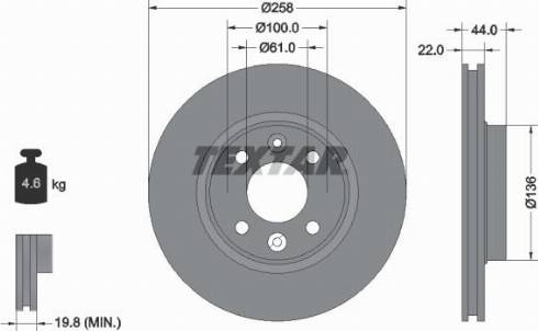 Textar 92255200 - Bremžu diski ps1.lv