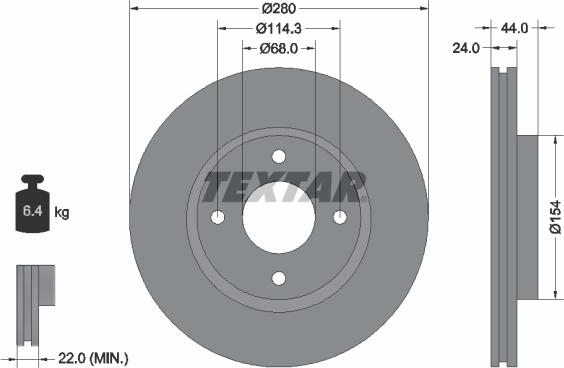 Textar 92269200 - Bremžu diski ps1.lv