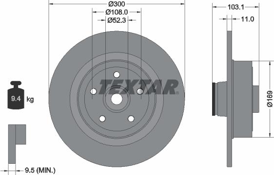 Textar 92239600 - Bremžu diski ps1.lv