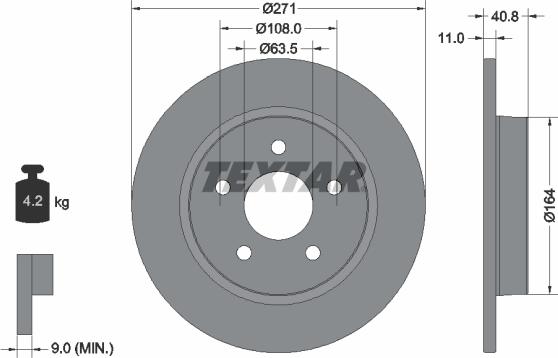 Textar 92239003 - Bremžu diski ps1.lv