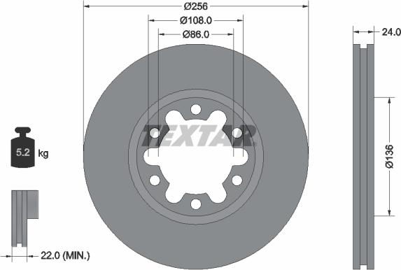 Textar 92236300 - Bremžu diski ps1.lv