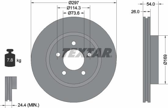 Textar 92230003 - Bremžu diski ps1.lv