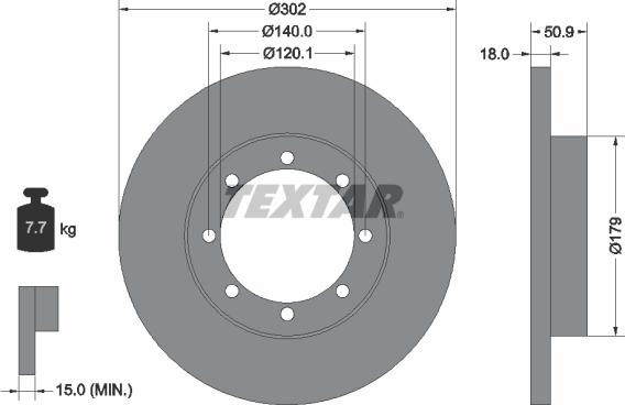 Textar 92230800 - Bremžu diski ps1.lv