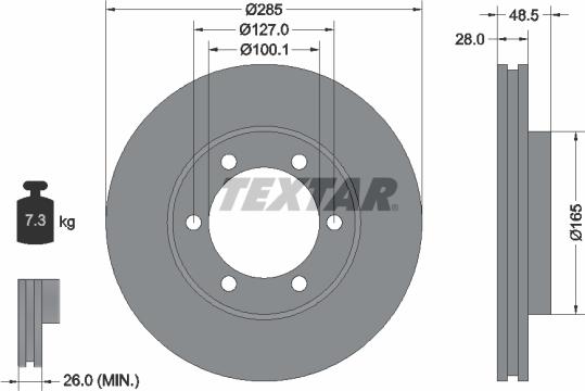 Textar 92238100 - Bremžu diski ps1.lv