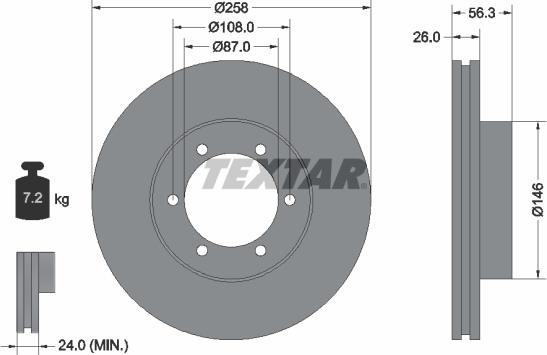 Textar 92226400 - Bremžu diski ps1.lv