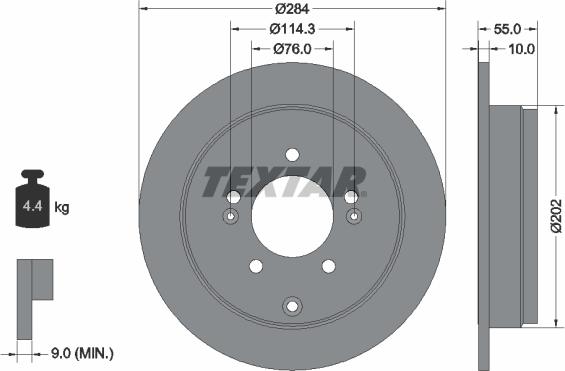 Textar 92271003 - Bremžu diski ps1.lv