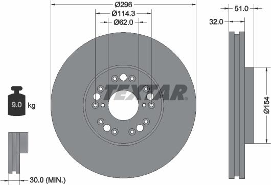 Textar 92271303 - Bremžu diski ps1.lv