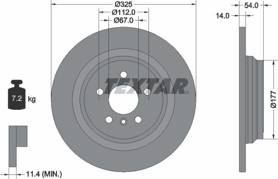 Textar 92277405 - Bremžu diski ps1.lv