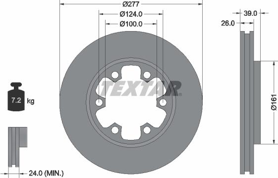 Textar 92059003 - Bremžu diski ps1.lv