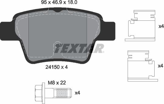 Textar 89017700 - Bremžu komplekts, Disku bremzes ps1.lv