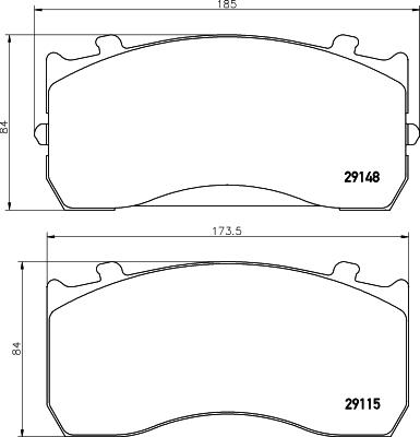 Textar 2914811 - Bremžu uzliku kompl., Disku bremzes ps1.lv