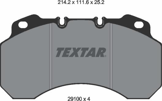 Textar 2910004 - Bremžu uzliku kompl., Disku bremzes ps1.lv