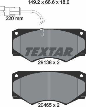 Textar 2913801 - Bremžu uzliku kompl., Disku bremzes ps1.lv