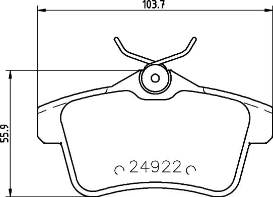 Textar 2492203 - Bremžu uzliku kompl., Disku bremzes ps1.lv