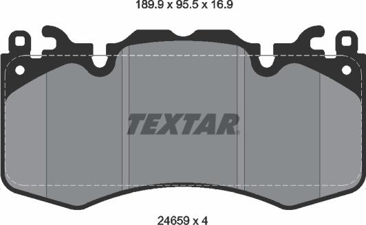 Textar 2465901 - Bremžu uzliku kompl., Disku bremzes ps1.lv