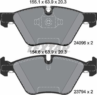 Textar 2409601 - Bremžu uzliku kompl., Disku bremzes ps1.lv