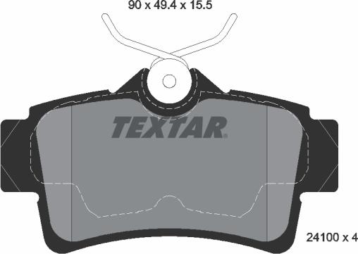 Textar 2410001 - Bremžu uzliku kompl., Disku bremzes ps1.lv