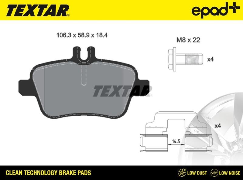 Textar 2484801CP - Bremžu uzliku kompl., Disku bremzes ps1.lv