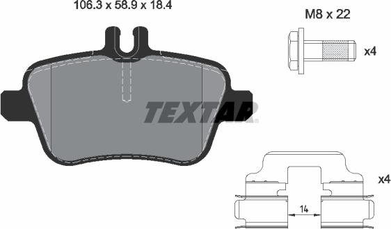 Textar 2484801 - Bremžu uzliku kompl., Disku bremzes ps1.lv