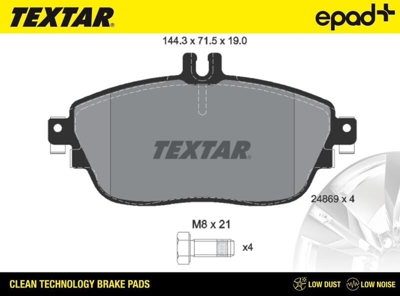 Textar 2486901CP - Bremžu uzliku kompl., Disku bremzes ps1.lv