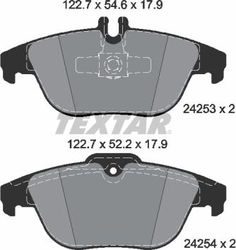 Textar 2425381 - Bremžu uzliku kompl., Disku bremzes ps1.lv