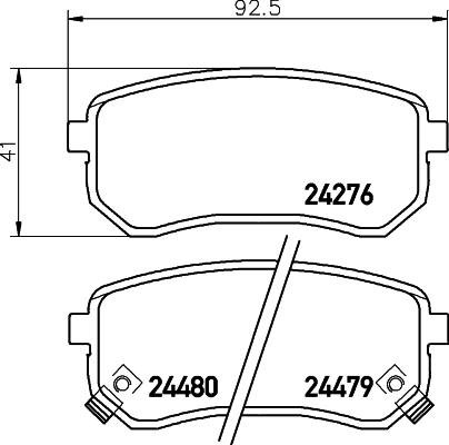 Textar 2427604 - Bremžu uzliku kompl., Disku bremzes ps1.lv