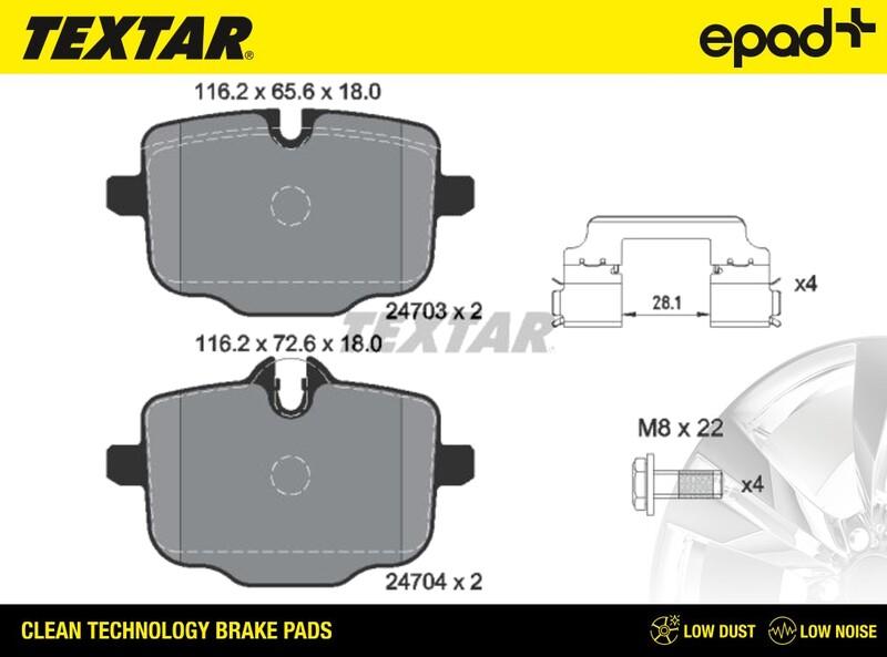 Textar 2470301CP - Bremžu uzliku kompl., Disku bremzes ps1.lv