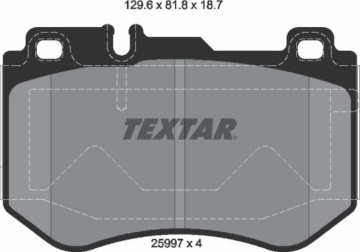 Textar 2599701 - Bremžu uzliku kompl., Disku bremzes ps1.lv