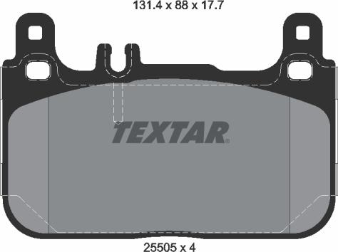 Textar 2550501 - Bremžu uzliku kompl., Disku bremzes ps1.lv