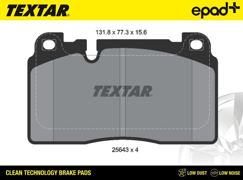 Textar 2564302CP - Bremžu uzliku kompl., Disku bremzes ps1.lv